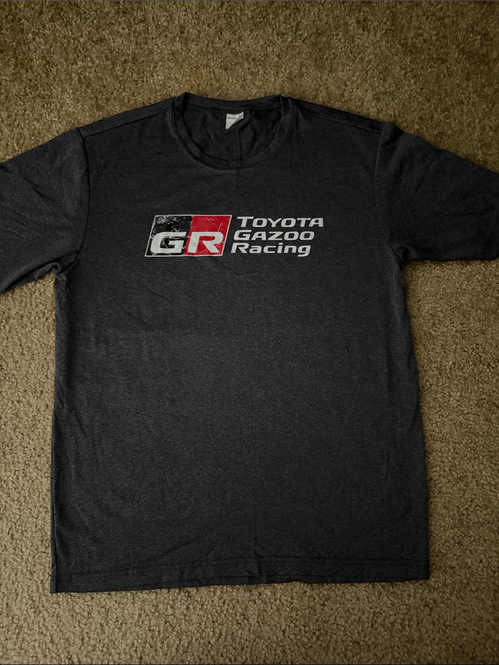 Toyota Gazoo Racing Men's Charcoal Logo Tee